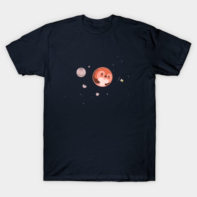 Kawaii Pluto Penguin Planet T-Shirt by Kaz_Foxsen